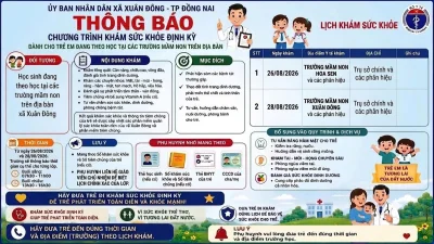 Khám sức khỏe cho Trường Mâm non